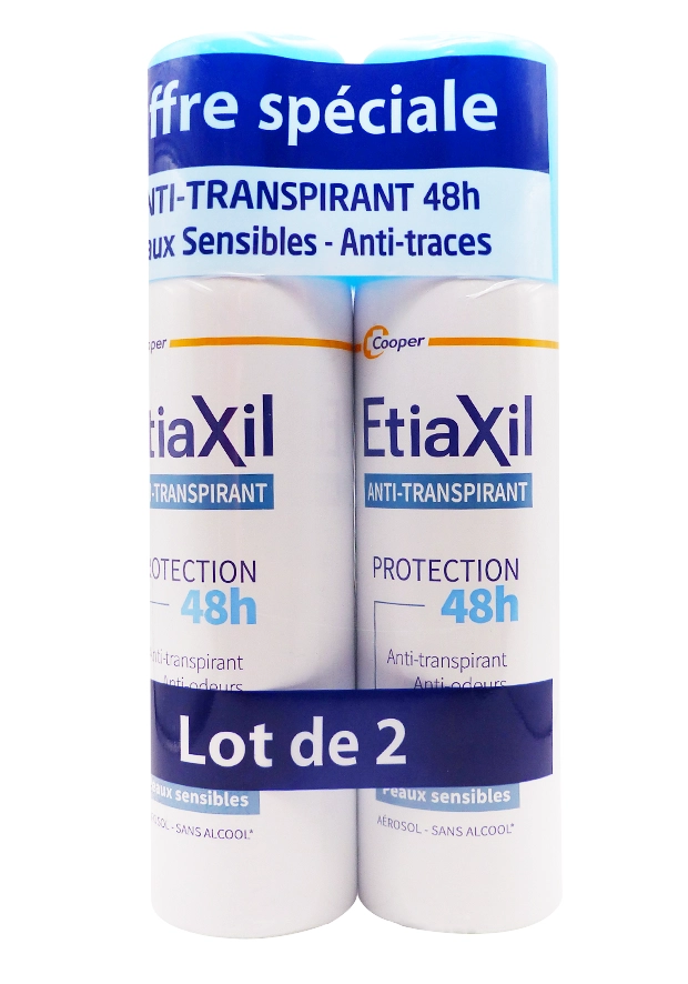 ETIAXIL AEROSOL ANTI-TRANSPIRANT LOT 2X150ML 4 etiaxil lot de 2 sprays