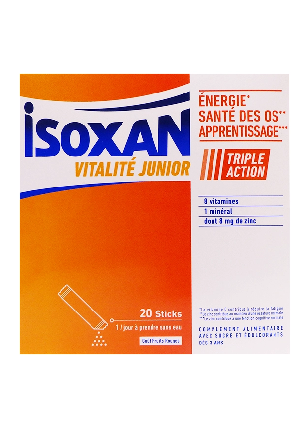 isoxan vitalité junior 20 sticks