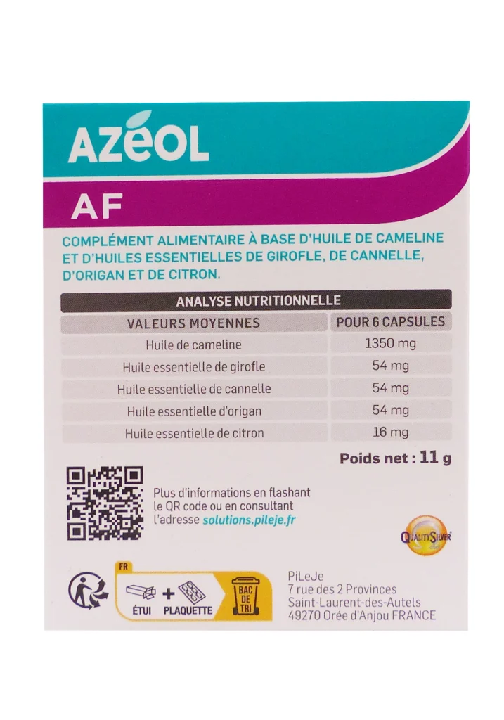 PILEJE AZEOL AF 30 CAPSULES 3 azeol af dos