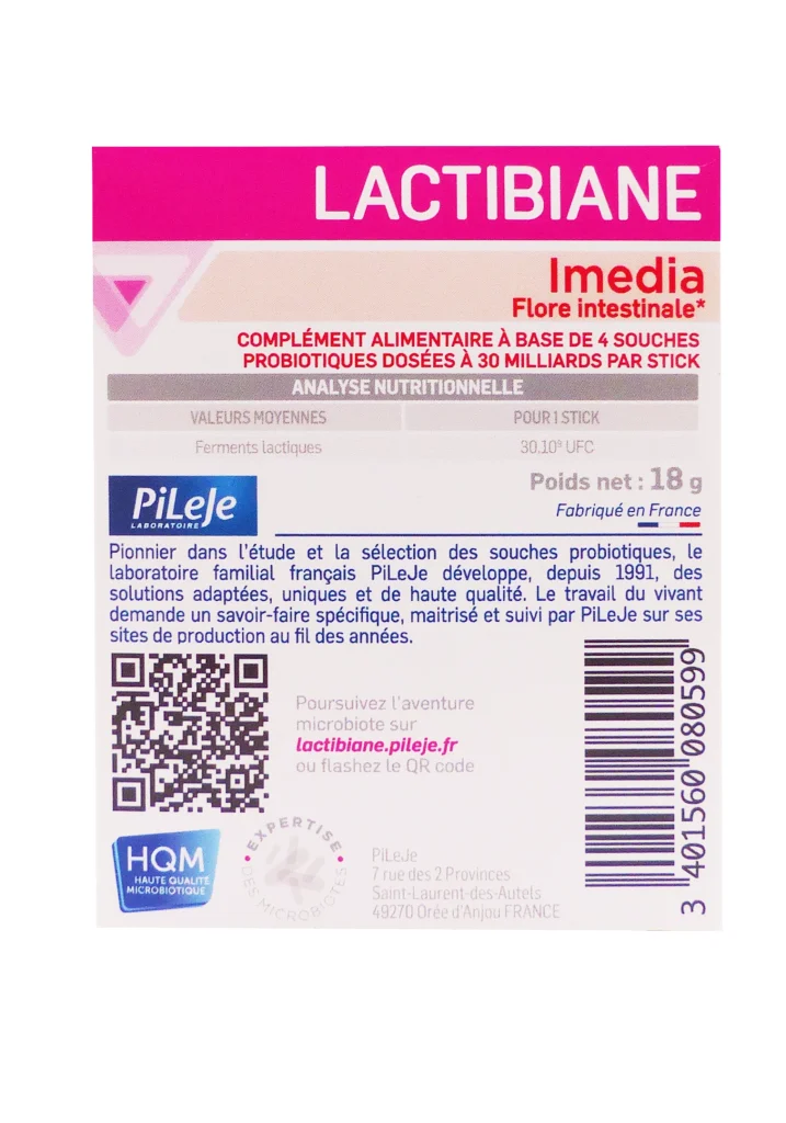 PILEJE LACTIBIANE IMEDIA 12 STICKS 3 lactibiane imedia dos
