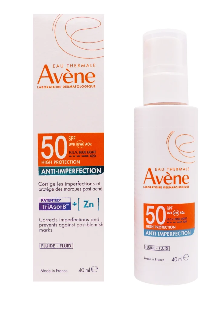 avene spf 50 fluide anti imperfections