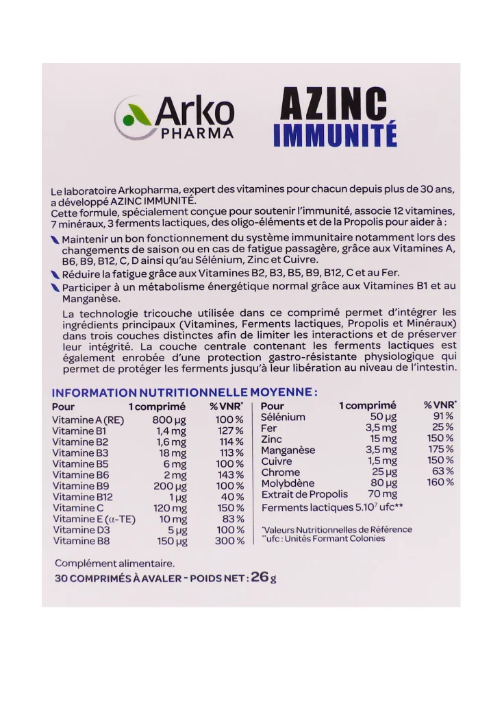 azinc immunite dos
