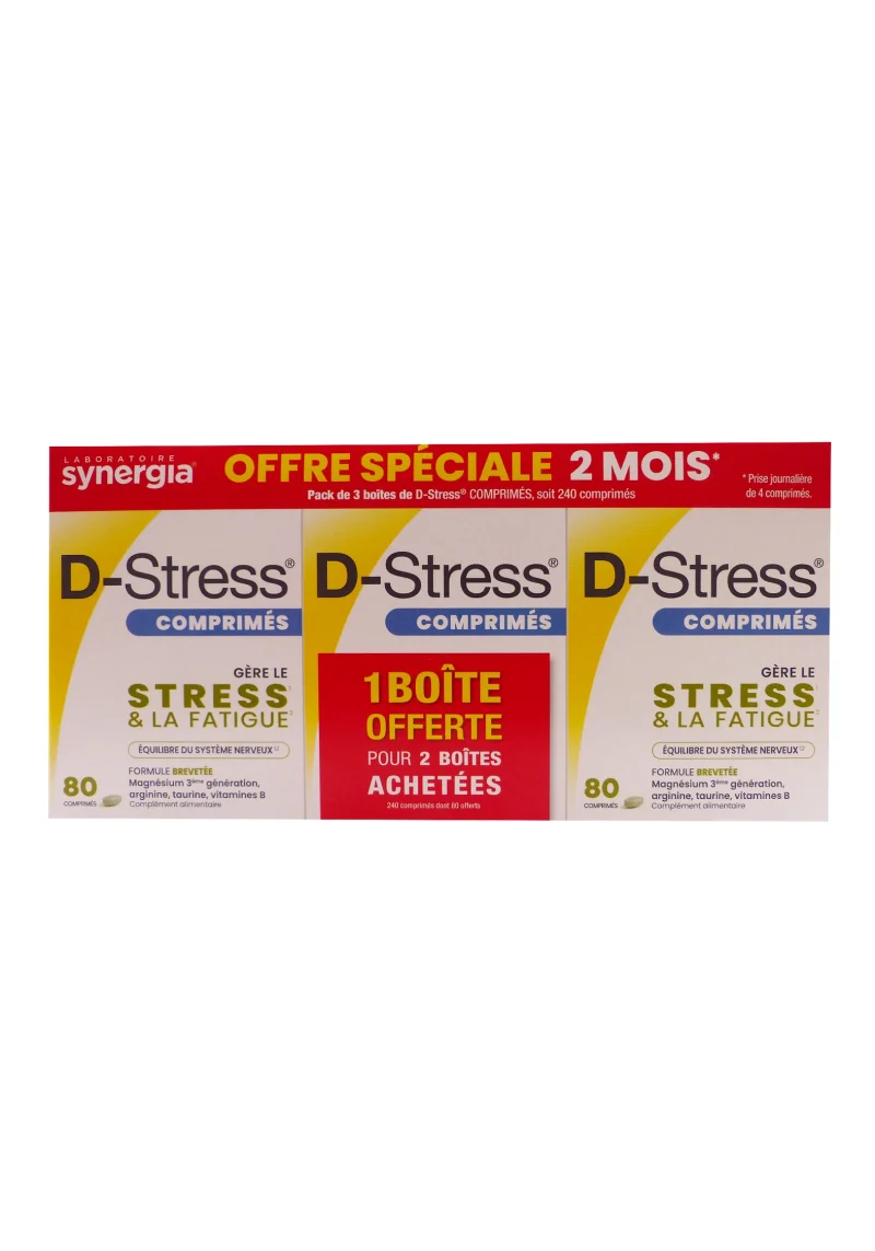 d stress 3 boites de 80 comprimés