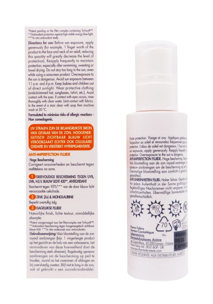 dos fluide anti imperfection avene