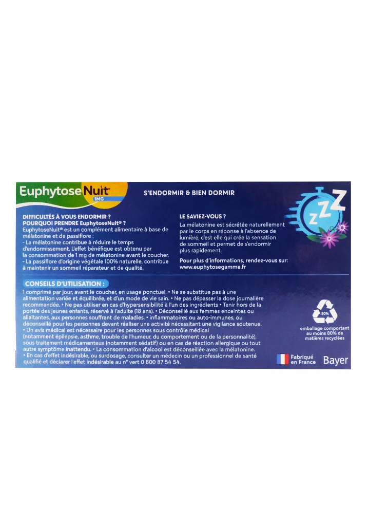 euphytose nuit dos