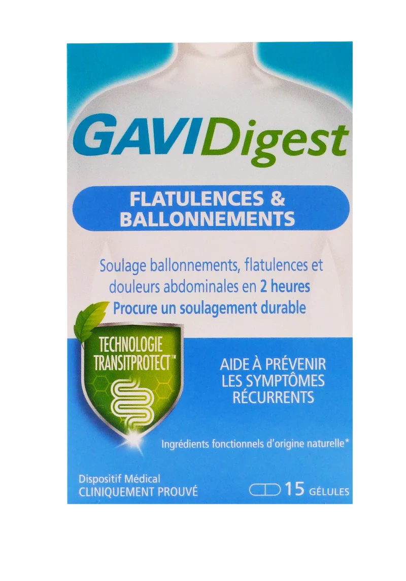 gavidigest 15 gélules flatulences et ballonnements