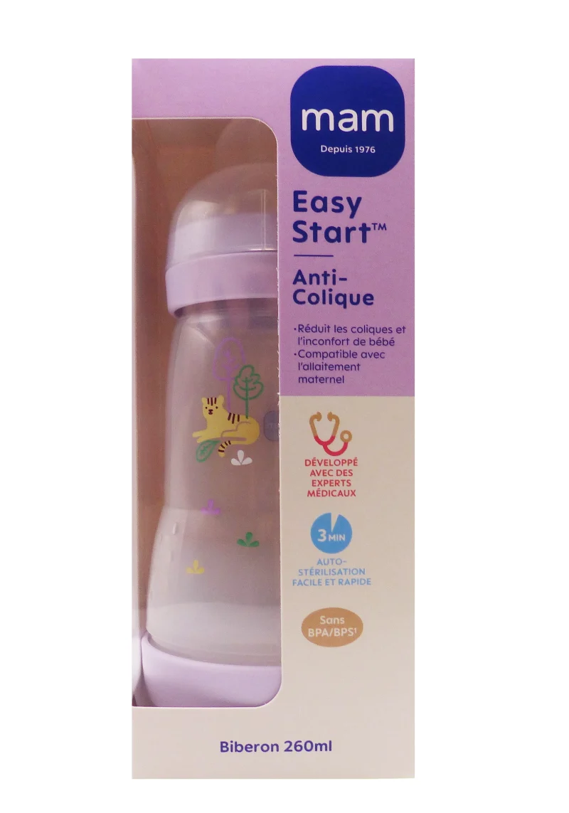 mam easy start anti colique rose biberon 260 ml