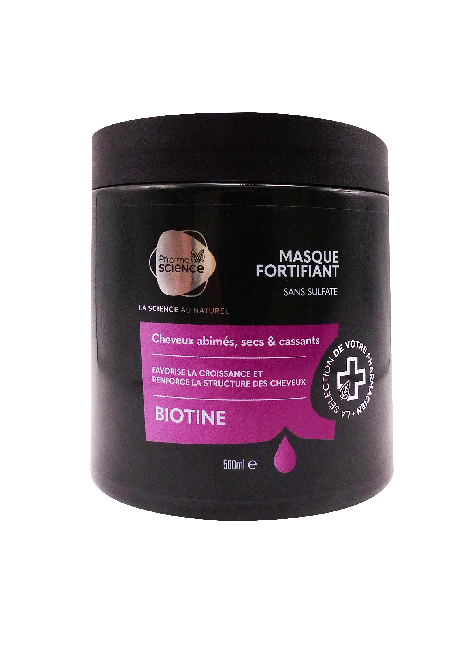 PHARMASCIENCE MASQUE FORTIFIANT 500ML 1 masque fortifiant biotine 500 ml