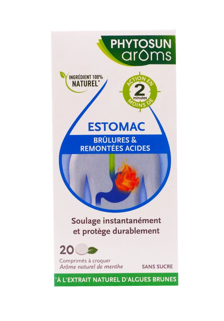 phytosun aroms estomac 20 comprimes a croquer menthe