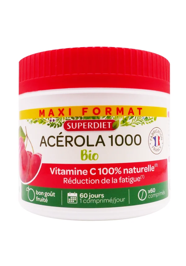 superdiet acerola 1000 bio 60 comprimés