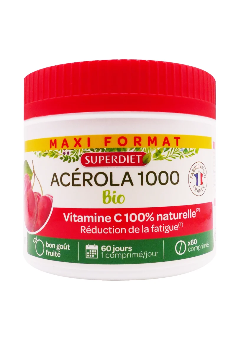superdiet acerola 1000 bio 60 comprimés