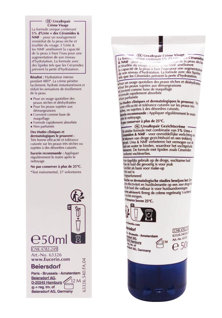 dos creme visage eucerin 5 duree 50 ml