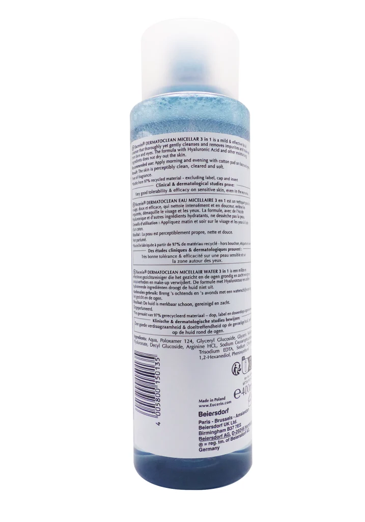dos eucerin eau micellaire 3 en 1