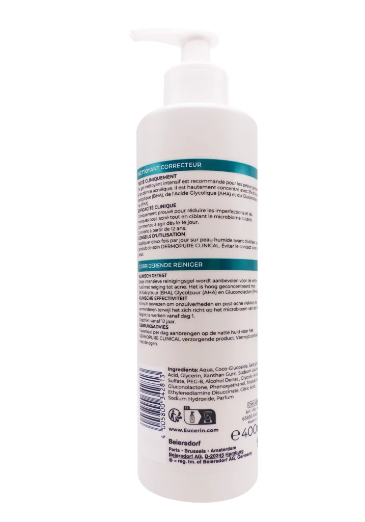 dos nettoyant correcteur eucerin dermopure 400 ml
