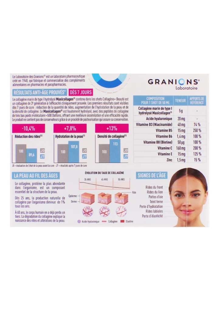 granions dos shots collagene beaute