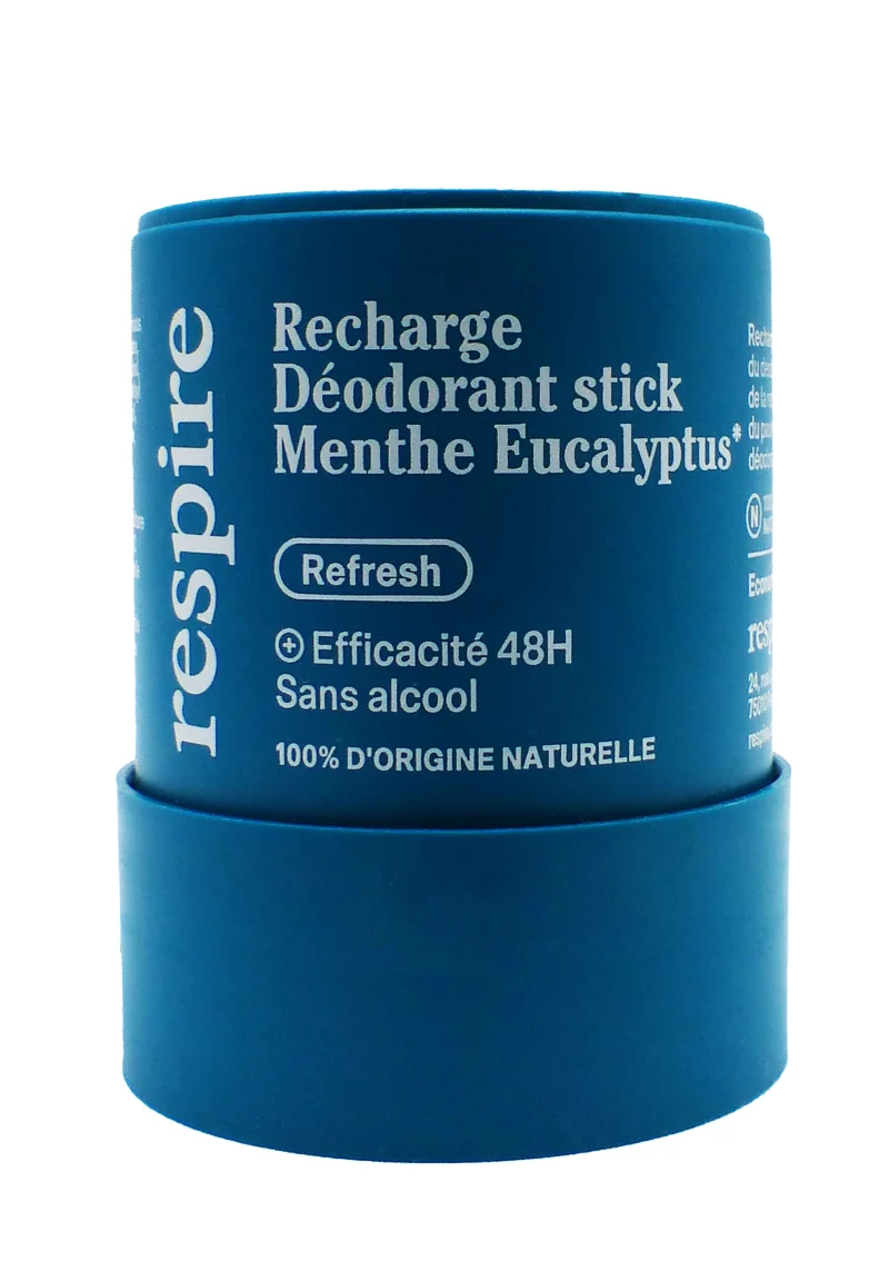 RESPIRE RECHARGE DEODORANT STICK MENTHE EUCALYPTUS 50G 10 recharge déodorant stick menthe eucalyptus respire