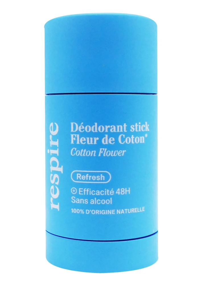 respire deodorant stick fleur de coton
