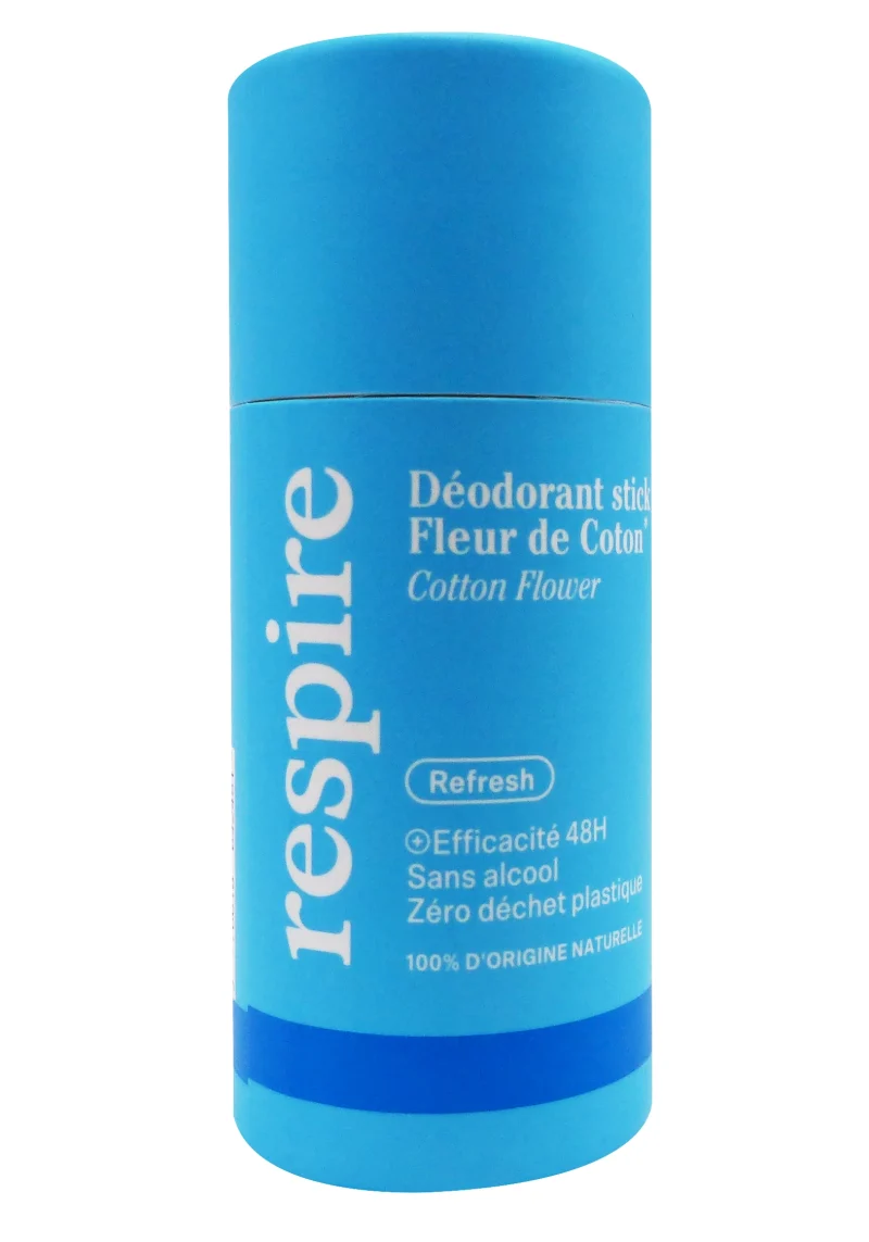 RESPIRE DEODORANT STICK CARTON FLEUR DE COTON 50G 7 respire déodorant stick fleur de coton