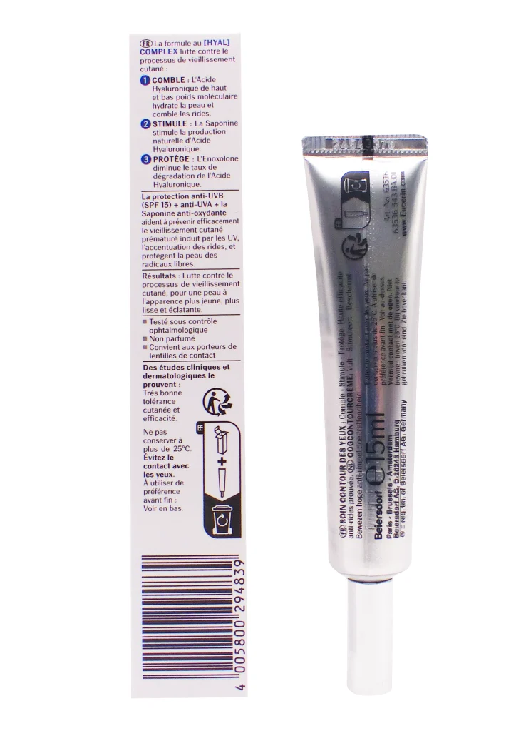 contour des yeux eucerin 15 ml dos