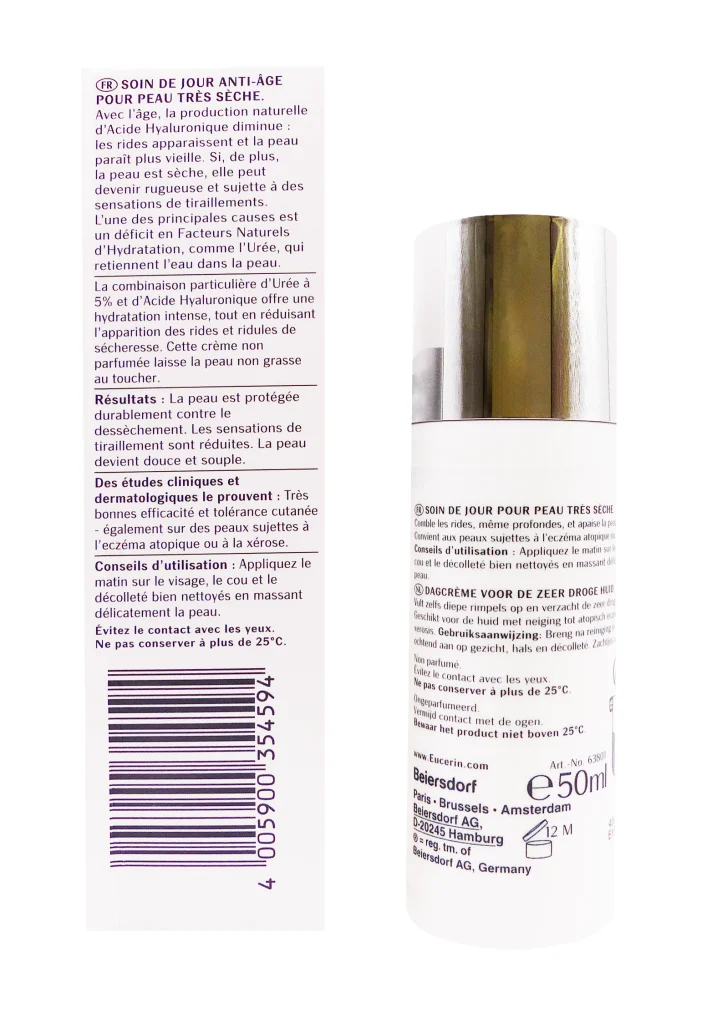 dos eucerin soin de jour anti age peau tres seche
