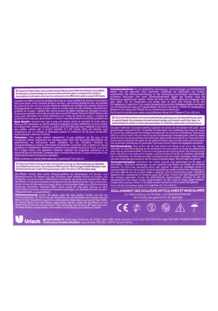 FISIOCREM 4 PATCHS 3 dos patchs