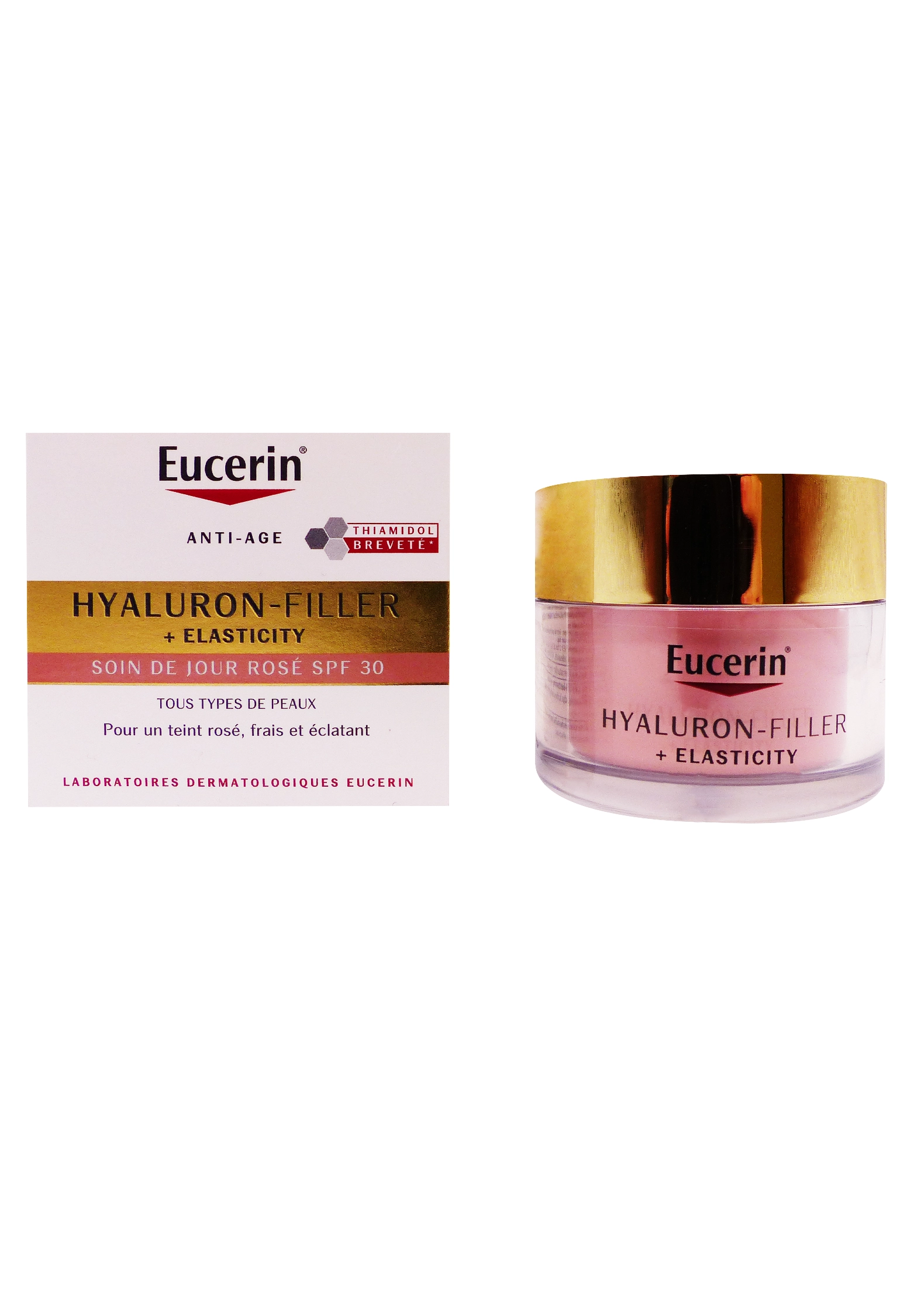 EUCERIN HYALURON-FILLER ELASTICITY SOIN DE JOUR ROSE SPF 30 1 eucerin hyaluron filler+elasticity soin de jour rosé spf 30