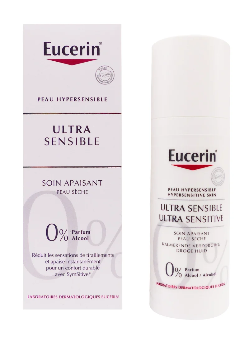 eucerin ultra sensible soin apaisant peau seche