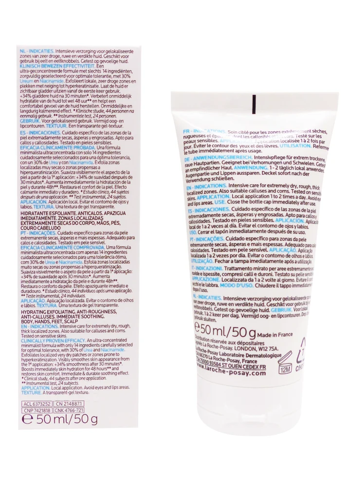 la roche posay gel 50 ml dos