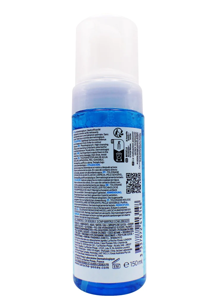 la roche posay toleriane mousse deau micellaire 150 ml