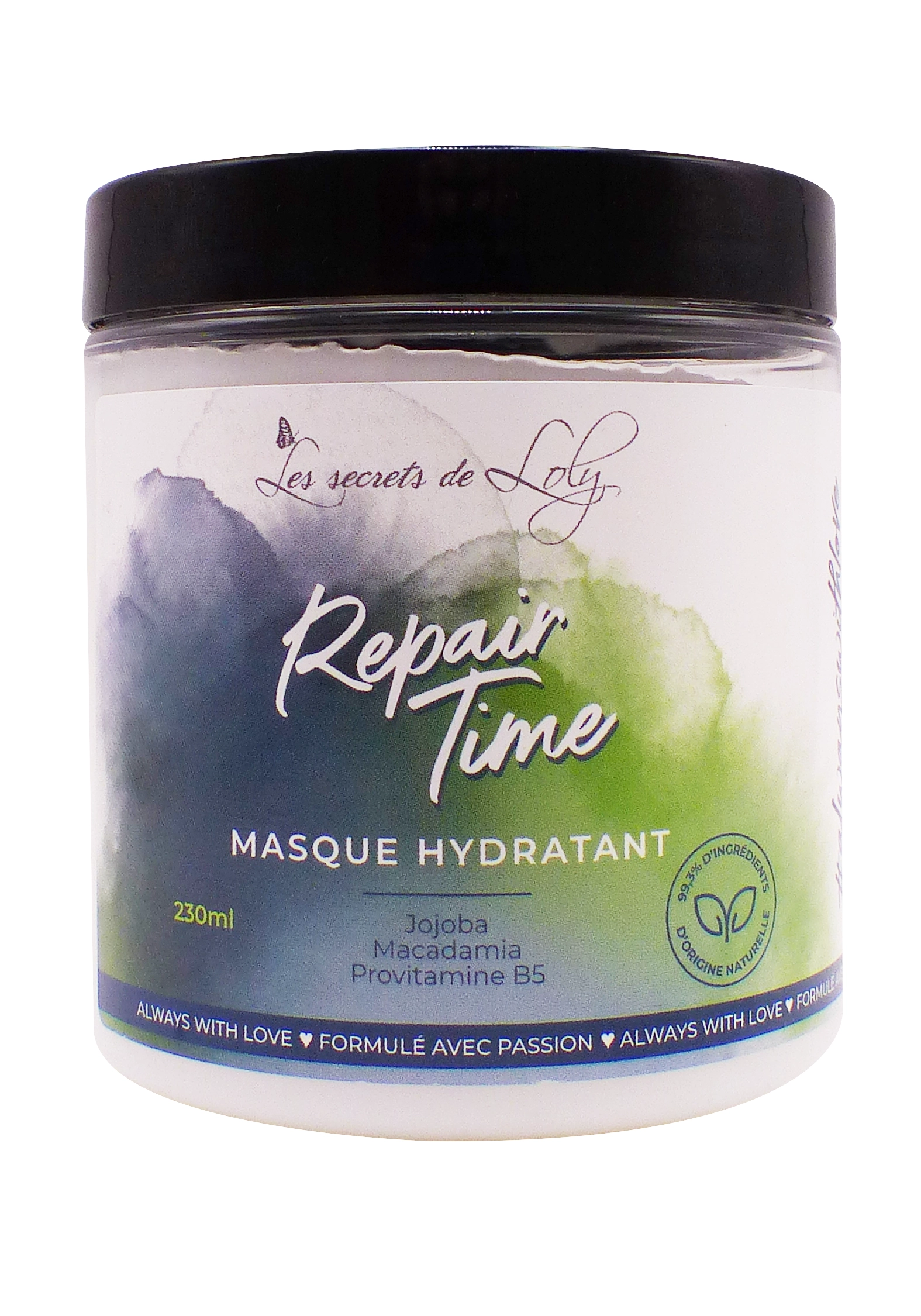 LES SECRETS DE LOLY REPAIR TIME MASQUE HYDRATANT 230ML 1 repair time masque hydratant secrets de loly 230 ml