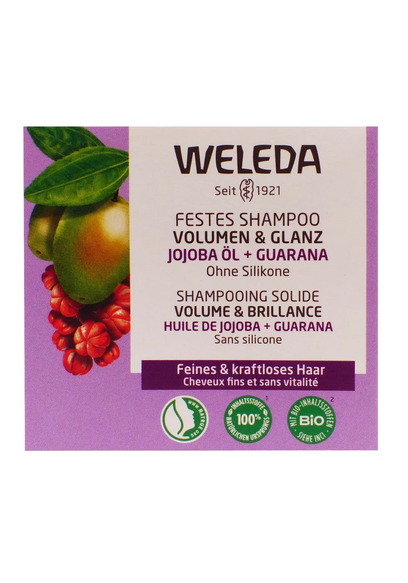 WELEDA SHAMPOOING SOLIDE VOLUME & BRILLANCE 50G 4 weleda shampooing solide volume et brillance