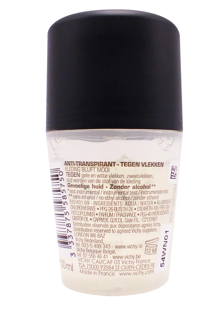 VICHY HOMME ANTI-TRANSPIRANT BILLE 48H ANTI-TRACES 50ML 3 anti transpirant 50 ml dos