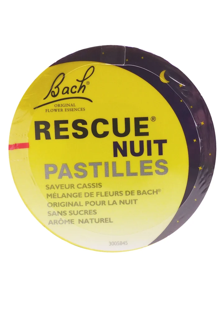 RESCUE NUIT PASTILLES CASSIS 50G 2 bach rescue nuit pastilles