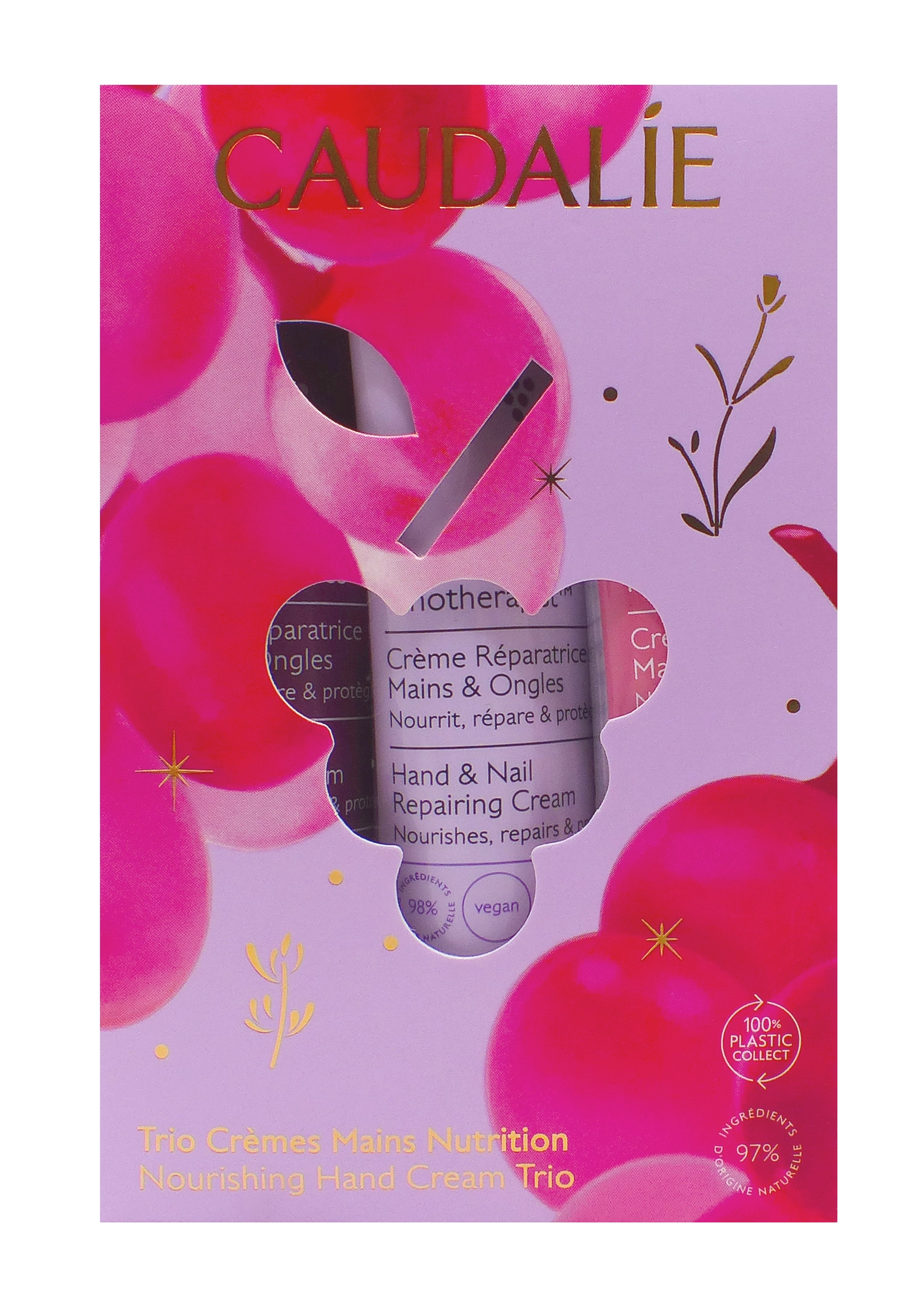 CAUDALIE COFFRET TRIO CREMES MAINS NOËL 2025 1 caudalie trio cremes mains