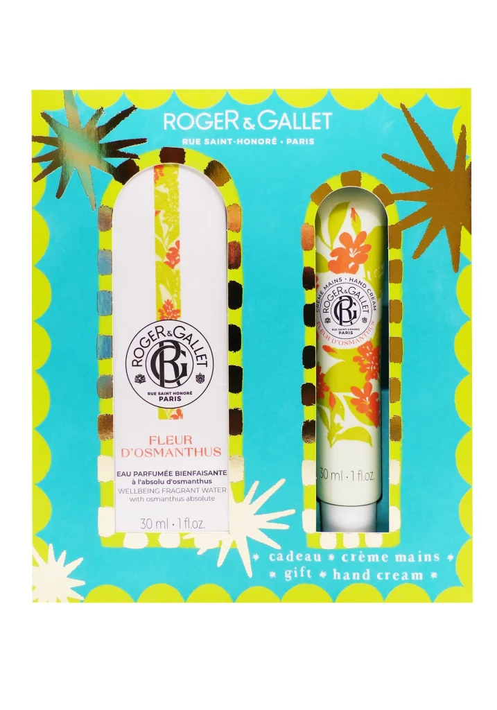 coffret roger et gallet fleur dosmanthus parfum 30 ml et creme mains 30 ml