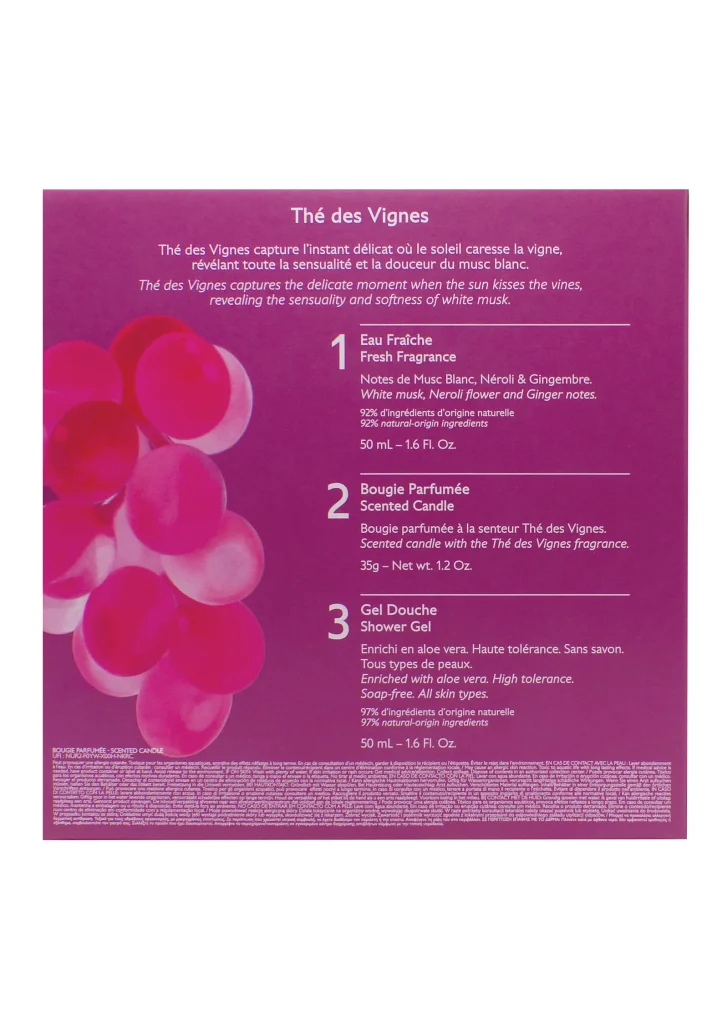 CAUDALIE COFFRET NOËL 2025 THE VIGNES 50ML 3 coffret the des vignes caudalie