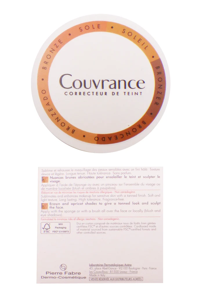 couvrance dos poudre bronzante