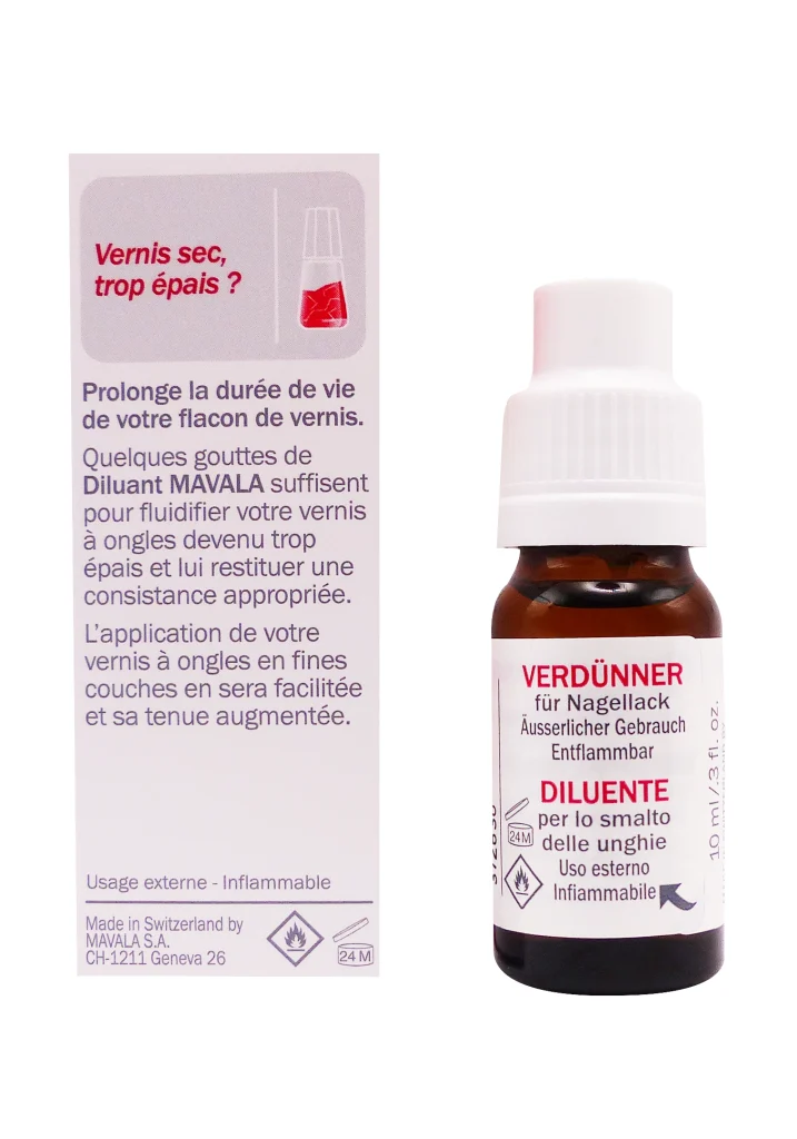 MAVALA DILUANT POUR VERNIS A ONGLES 10 ML 3 diluant pour verni dos mavala