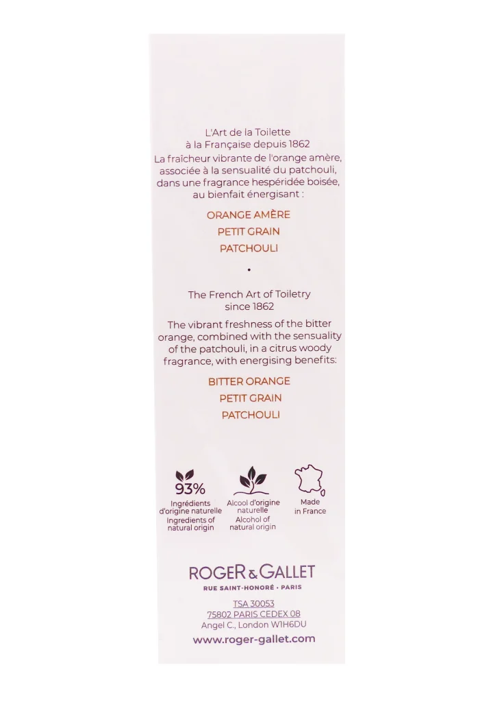 dos bois dorange 30 ml eau parfumee roger et gallet
