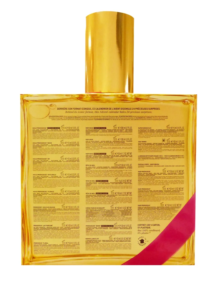 dos calendrier de lavant nuxe