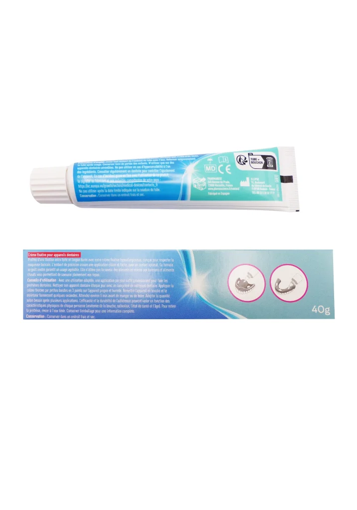 PHARMA SCIENCE CREME FIXATIVE GOÛT NEUTRE 40G 3 dos creme fixative pharma best