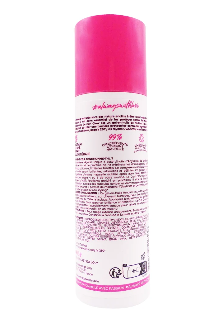 LES SECRETS DE LOLY CURL GLOW GEL-IN-OIL 100 ML 3 dos curl glow les secrets de loly