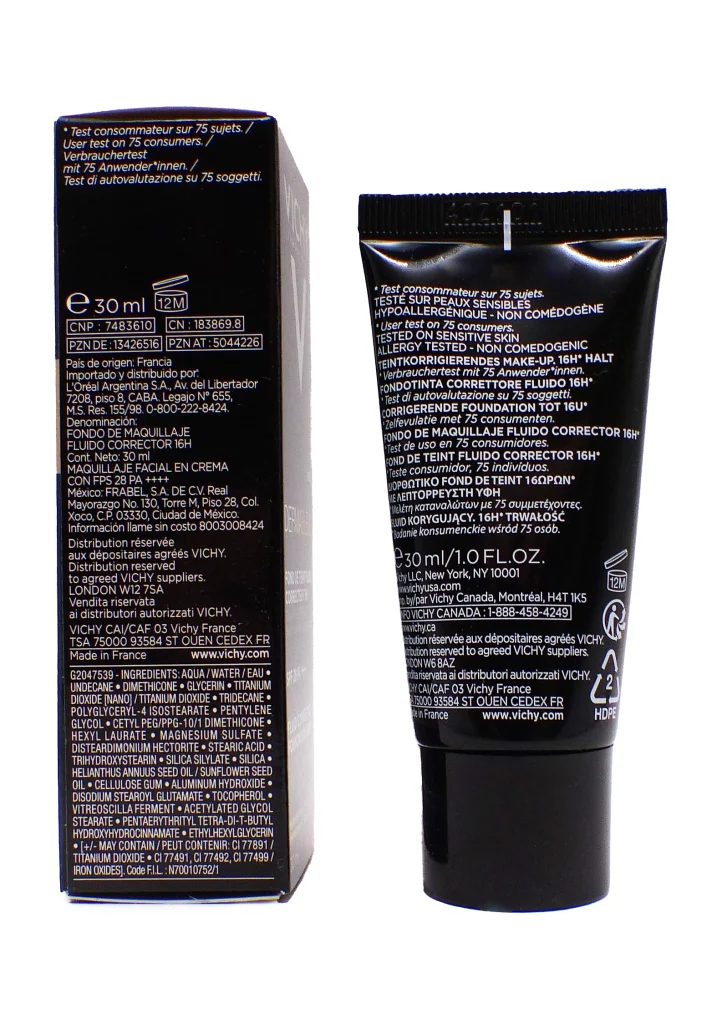 dos dermablend fond de teint vichy