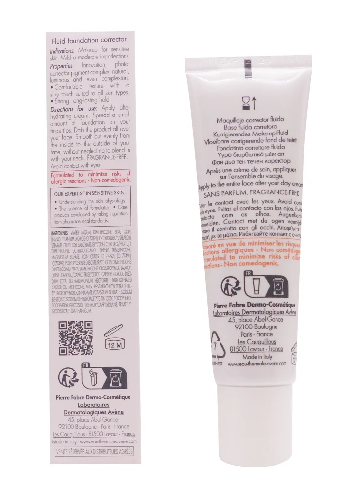 dos fond de teint liquide couvrance avene 1