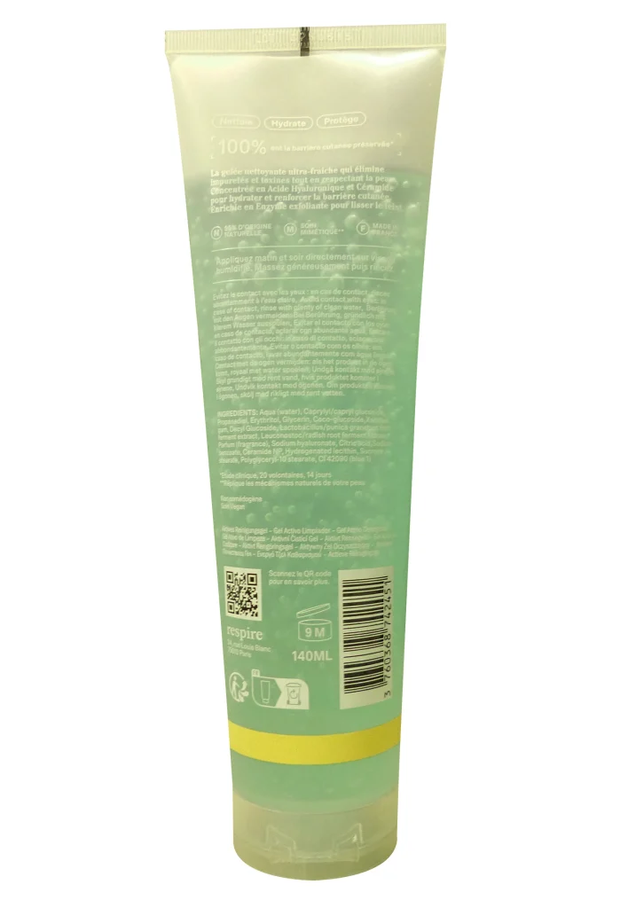 RESPIRE GELEE ACTIVE NETTOYANTE 140ML 3 dos gelee respire 140 ml