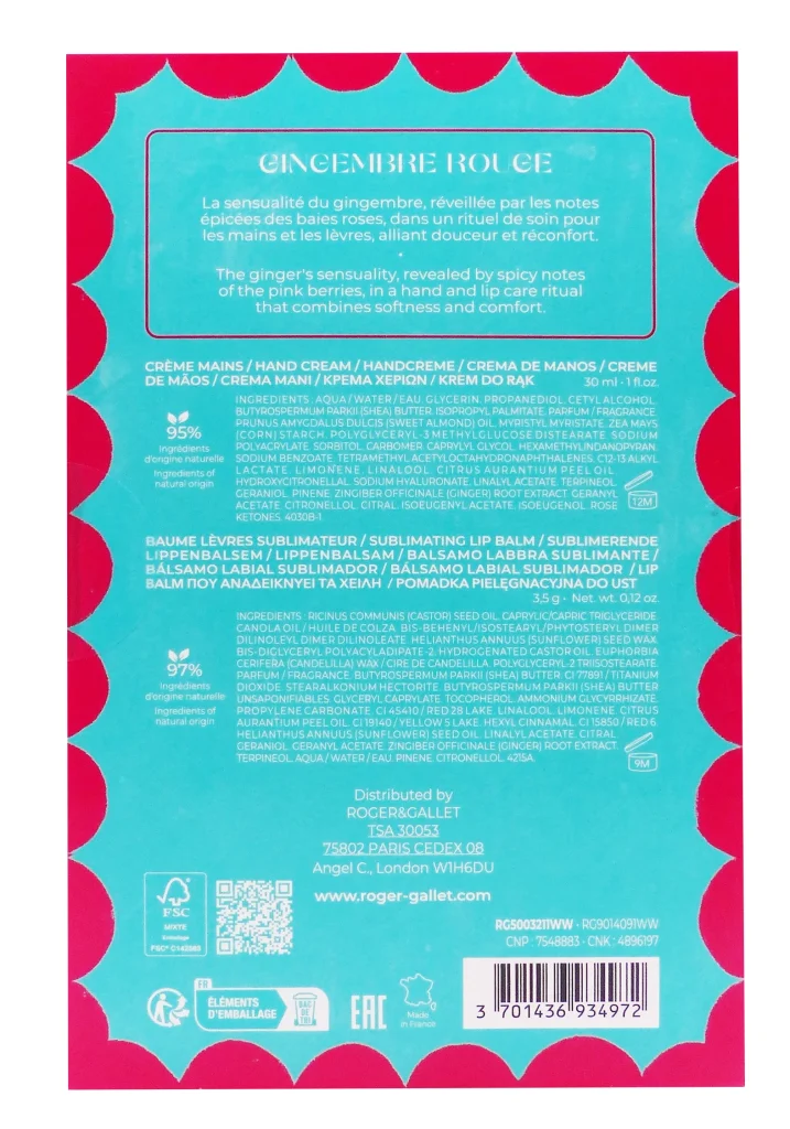 dos gingembre rouge roger et gallet coffert