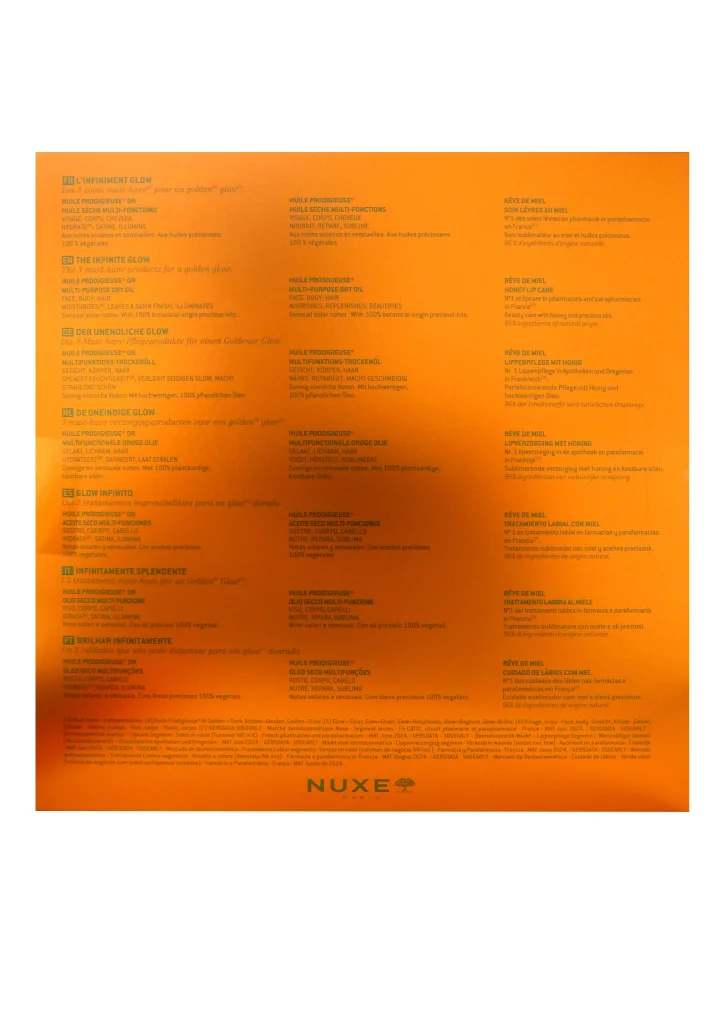 NUXE COFFRET NOËL L'INFINIMENT GLOW 3 dos infiniment glow nuxe coffret