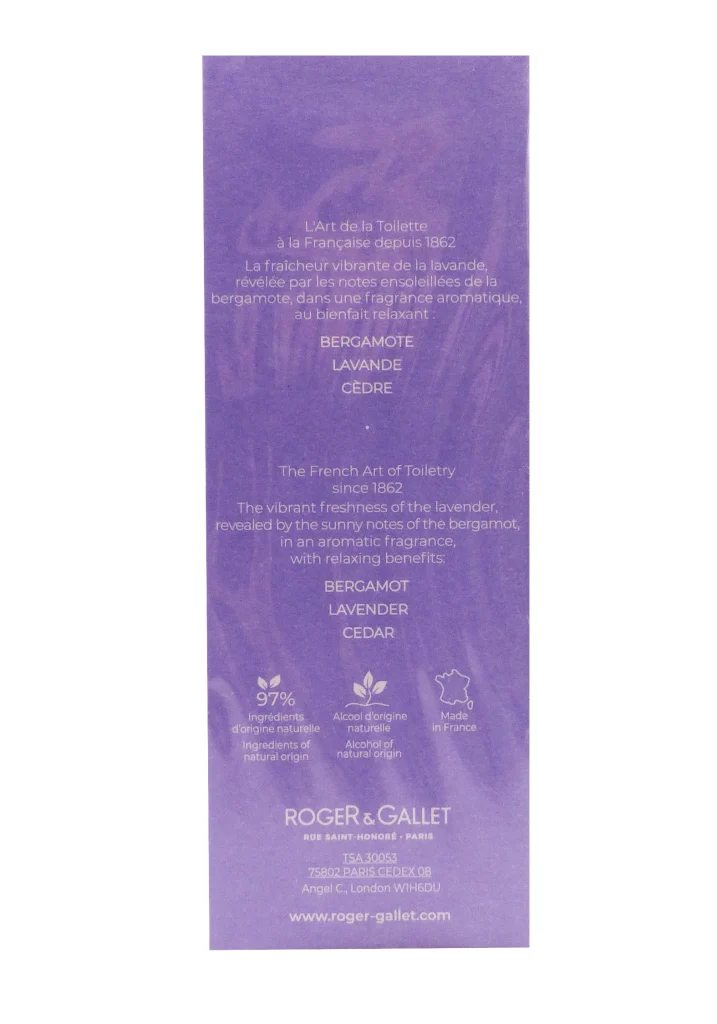 ROGER & GALLET EAU PARFUMEE LAVANDE ROYALE 100ML 3 dos lavande royale eau parfumee