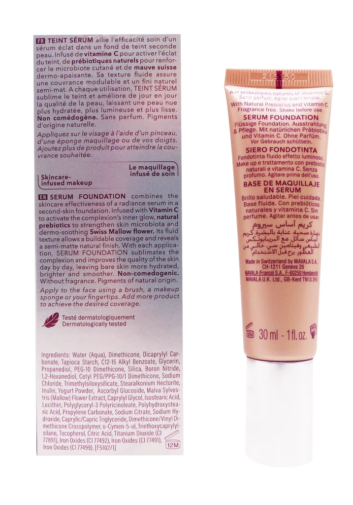 dos mavala fond de teint