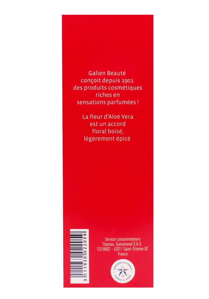 GALIEN BEAUTE EAU PARFUMEE FLEUR D'ALOE VERA 3 dos parfum fleur aloe vera
